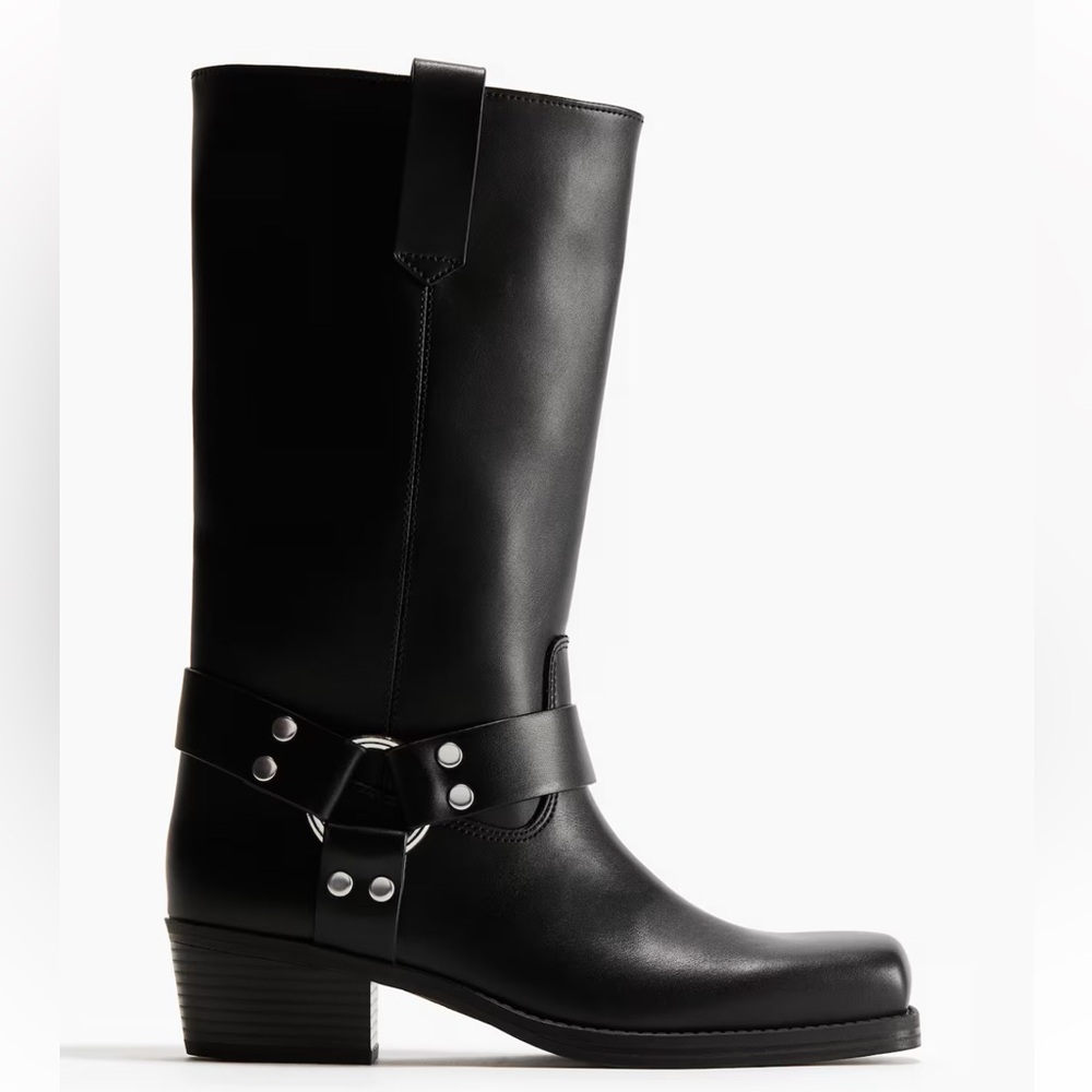 NEW H&M Premium Biker Boots Sz 40 US 9 Women's